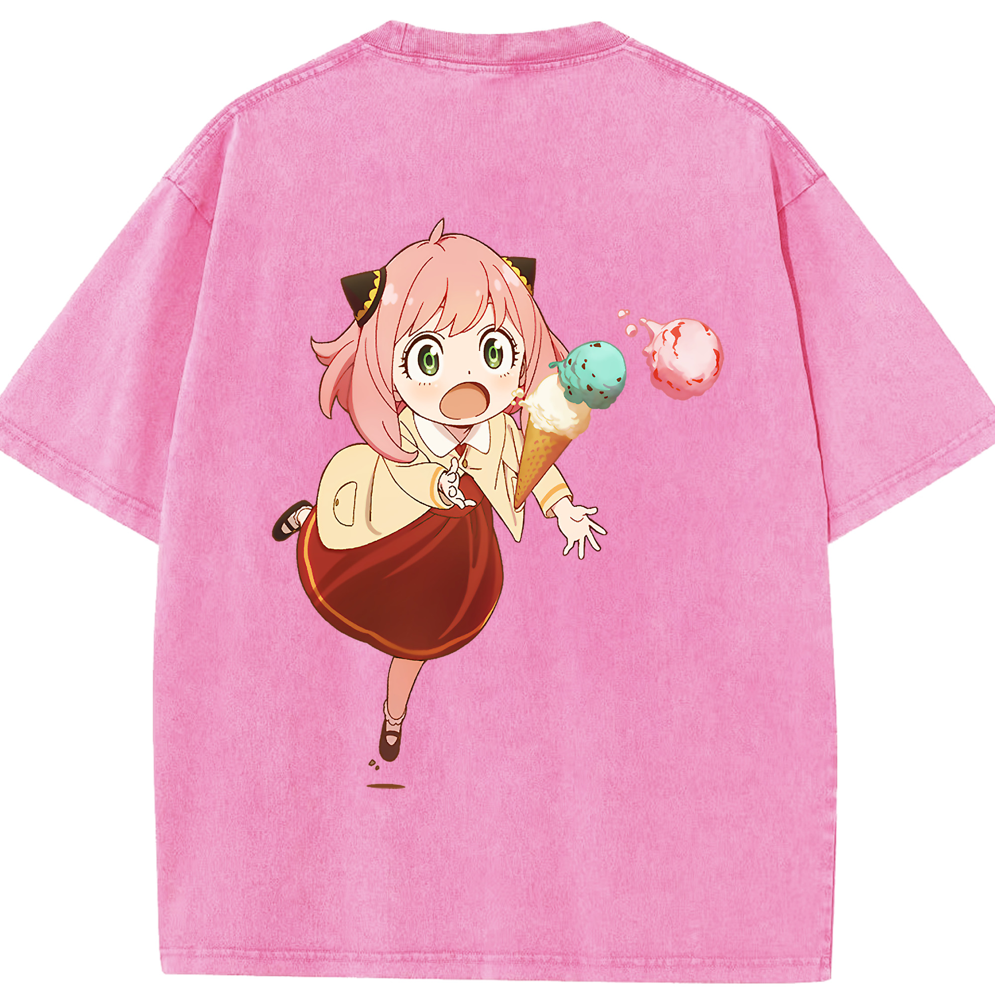 （画像用） SPY×FAMILY间谍家家酒 綿100% ヴィンテージ風 半袖Tシャツ（背面プリント）